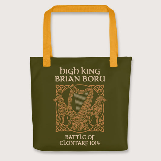 Yellow Brian Boru Bag - history buff gift by HistoHead