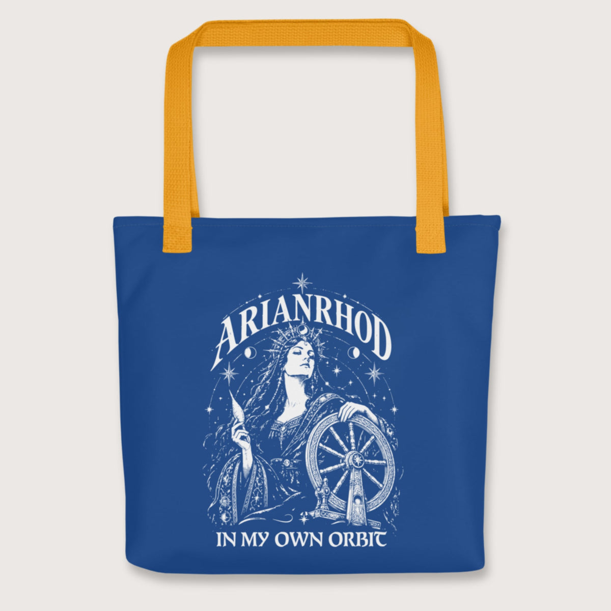 Yellow Arianrhod In My Own Orbit Bag - history buff gift by HistoHead