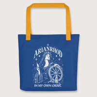 Yellow Arianrhod In My Own Orbit Bag - history buff gift by HistoHead