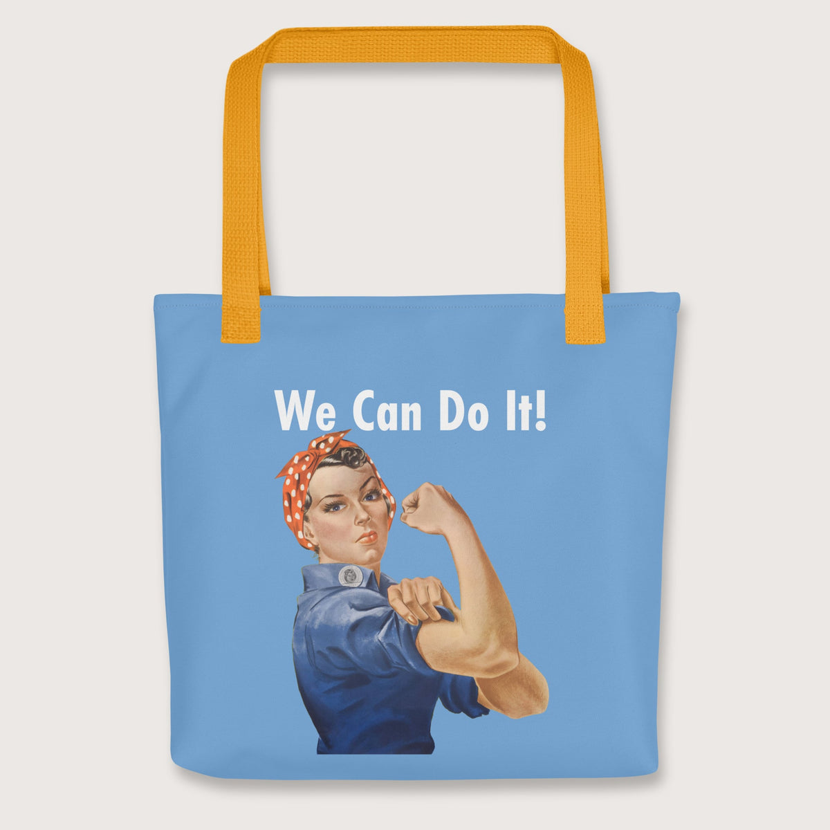 Yellow Rosie We Can Do It Bag - history buff gift by HistoHead