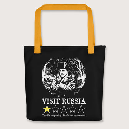 Yellow Napoleon Visit Russia Review Bag - history buff gift by HistoHead