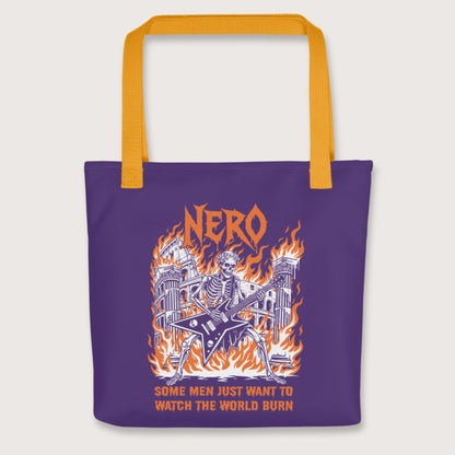 Yellow Nero Watch the World Burn Bag - history buff gift by HistoHead