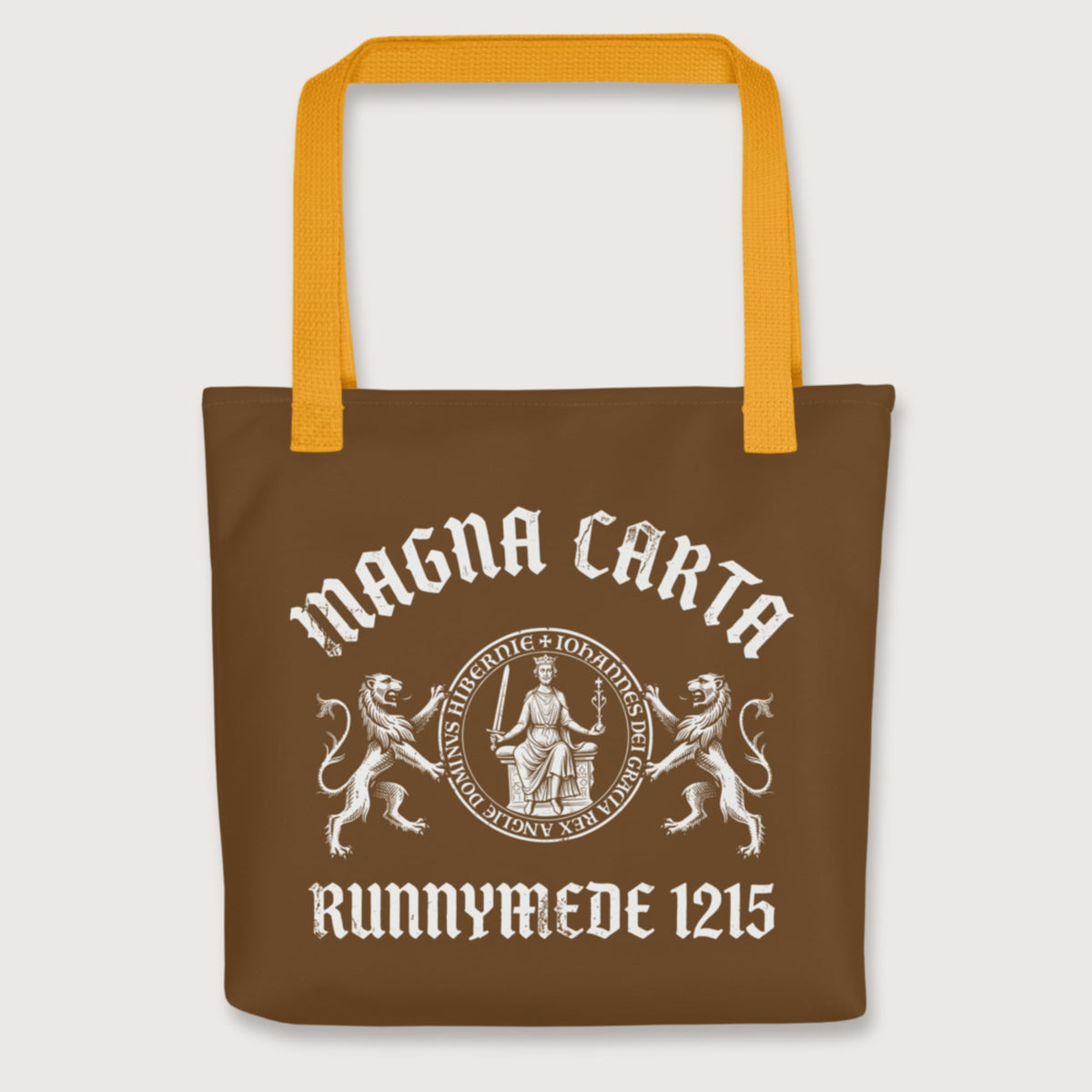 Yellow Magna Carta King John Seal Bag - history buff gift by HistoHead