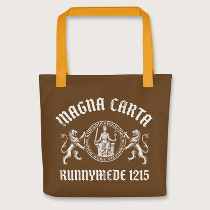 Yellow Magna Carta King John Seal Bag - history buff gift by HistoHead