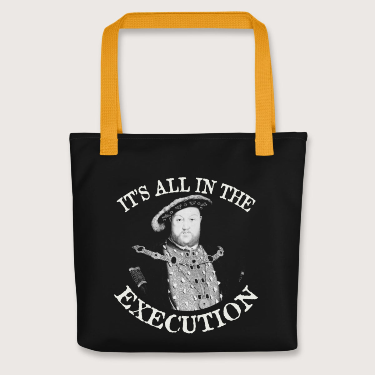 Yellow Henry VIII Execution Bag - history buff gift by HistoHead