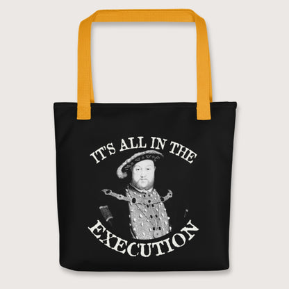 Yellow Henry VIII Execution Bag - history buff gift by HistoHead