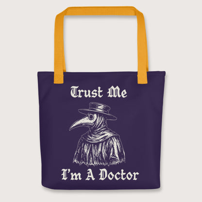 Yellow Trust Me I'm A Doctor Bag - history buff gift by HistoHead