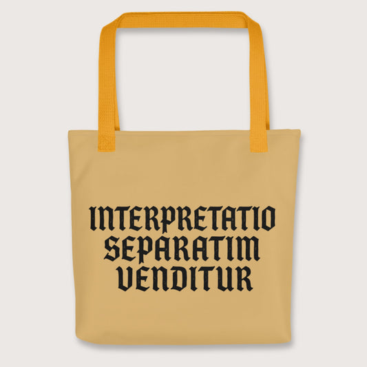 Yellow Translation Sold Separately in Latin Bag - history buff gift by HistoHead