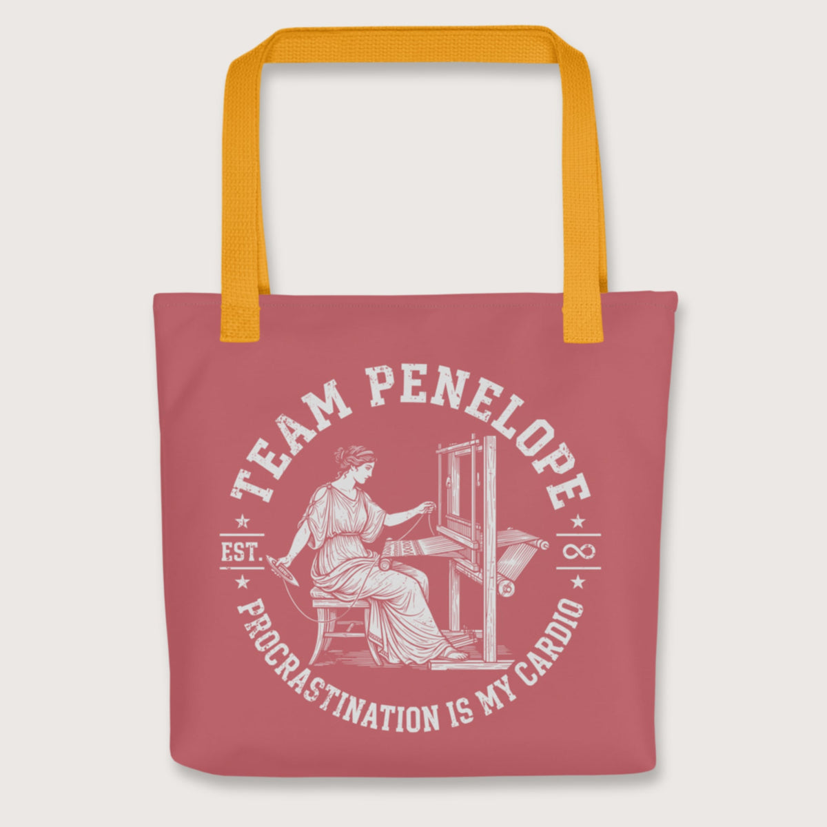 Yellow Team Penelope Procrastination Bag - history buff gift by HistoHead