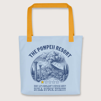 Yellow The Pompeii Resort Review Bag - history buff gift by HistoHead