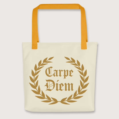 Yellow Carpe Diem Bag - history buff gift by HistoHead