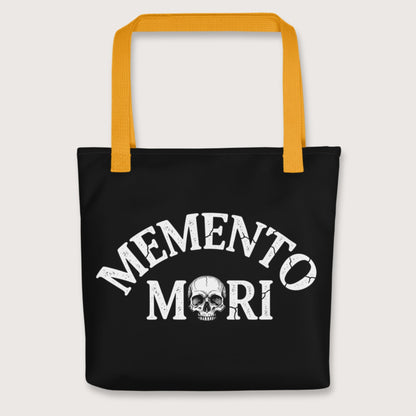 Yellow Memento Mori Bag - history buff gift by HistoHead