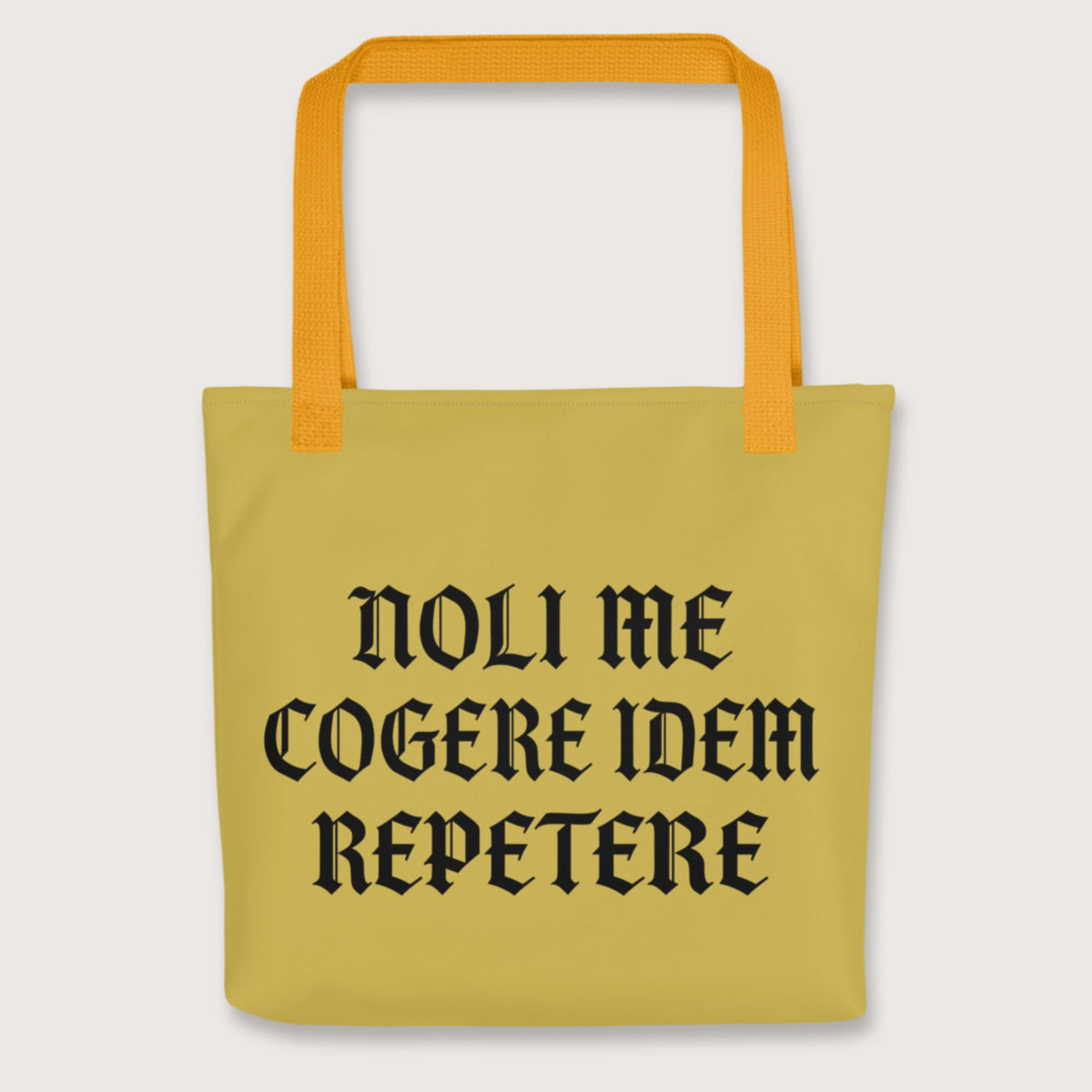 Yellow Don't Make Me Repeat Myself Bag - history buff gift by HistoHead