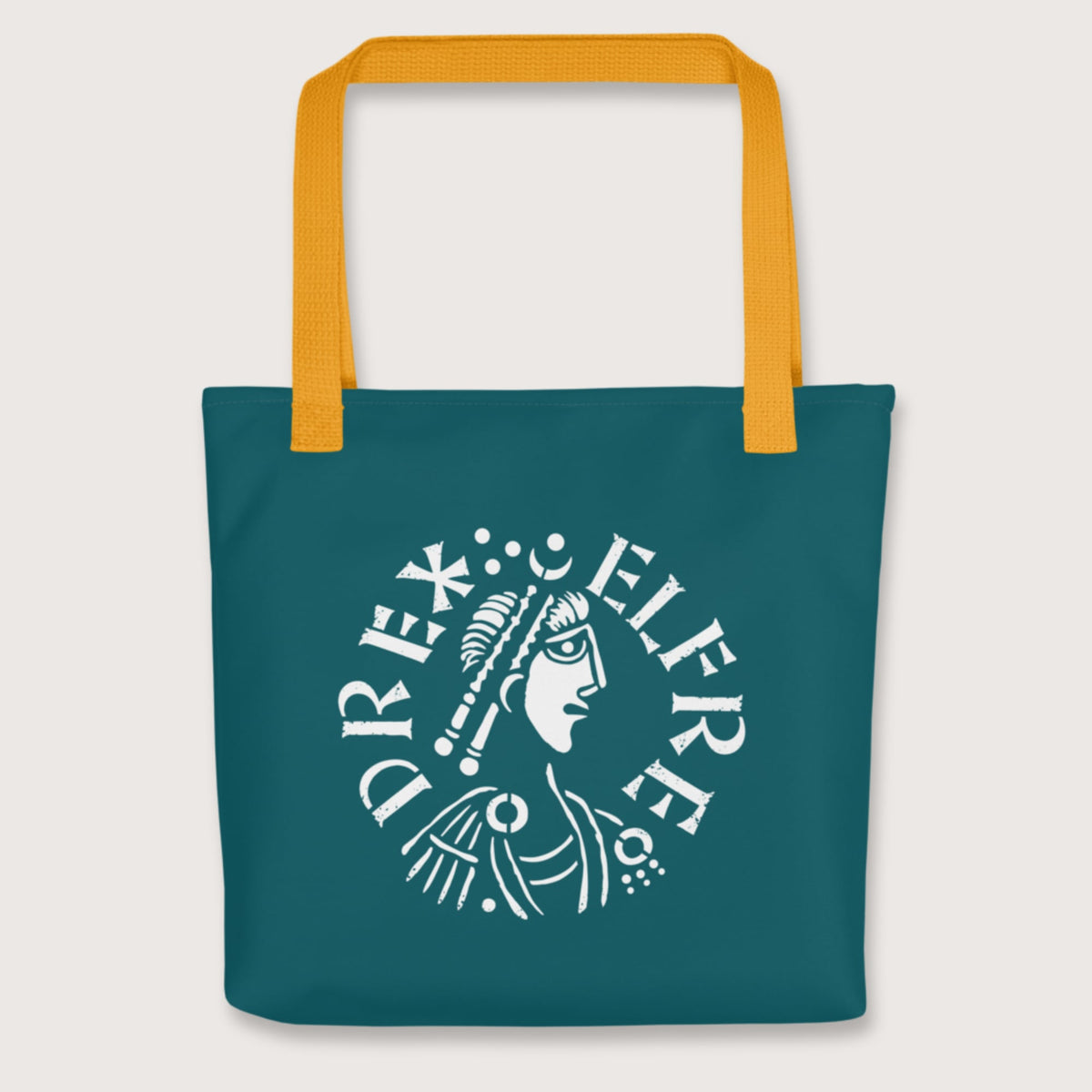 Yellow Alfred the Great Penny Bag - history buff gift by HistoHead