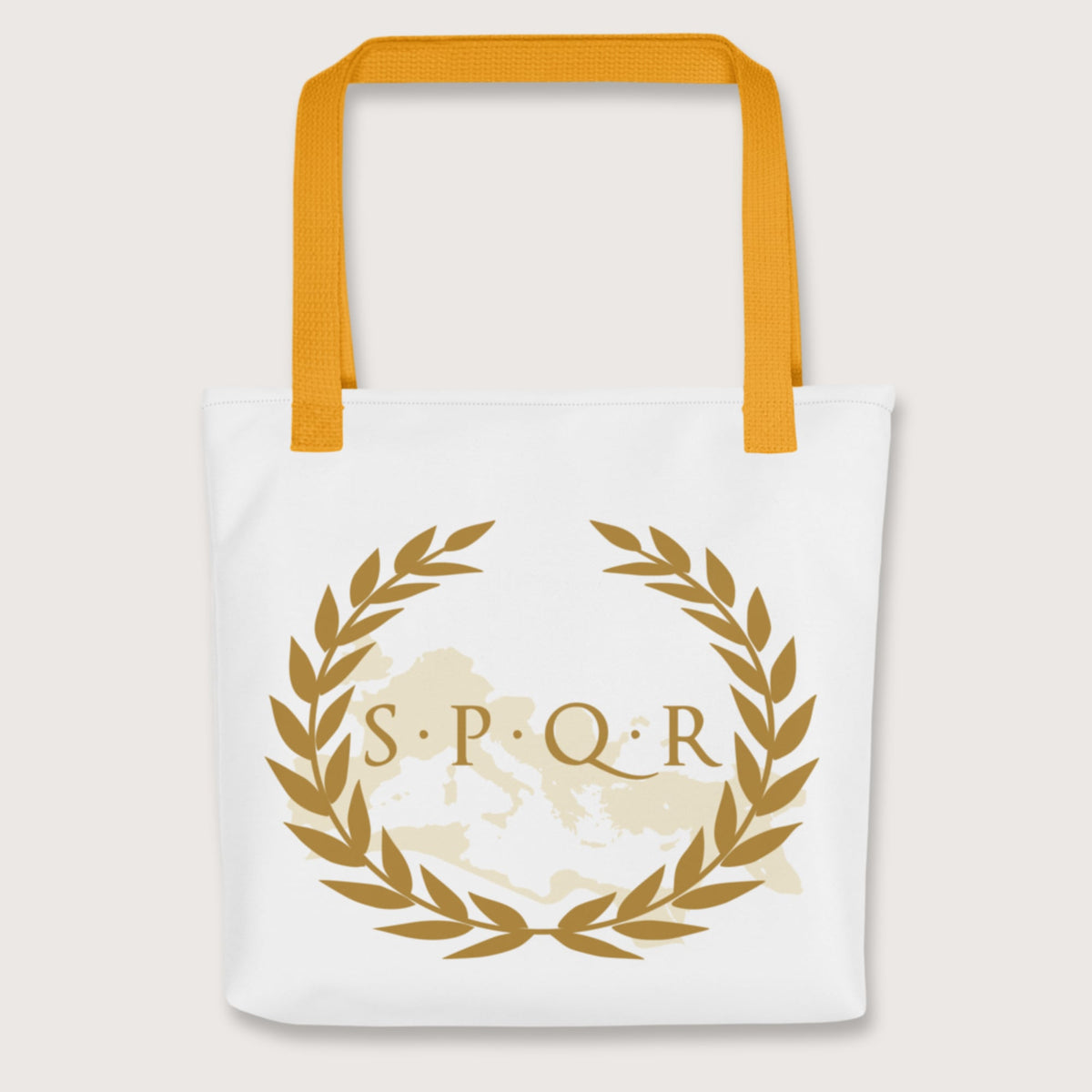 Yellow Roman SPQR Banner Bag - history buff gift by HistoHead