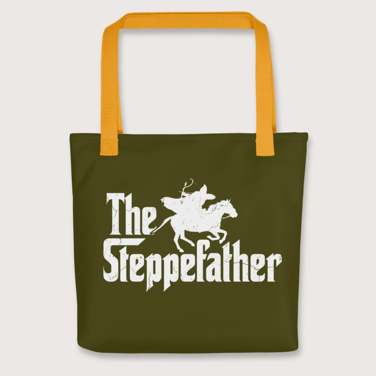 Yellow The Steppefather Parthian Shot Bag - history buff gift by HistoHead