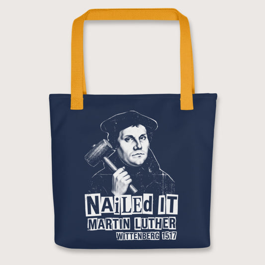 Yellow Nailed It Bag - history buff gift by HistoHead