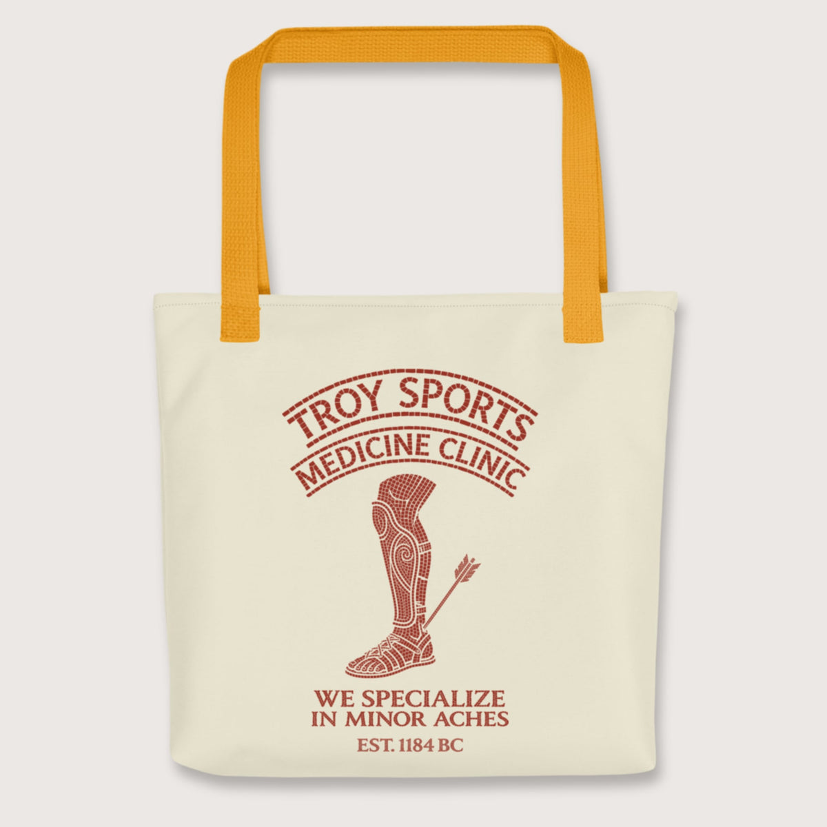 Yellow Troy Sports Medicine Clinic Bag - history buff gift by HistoHead