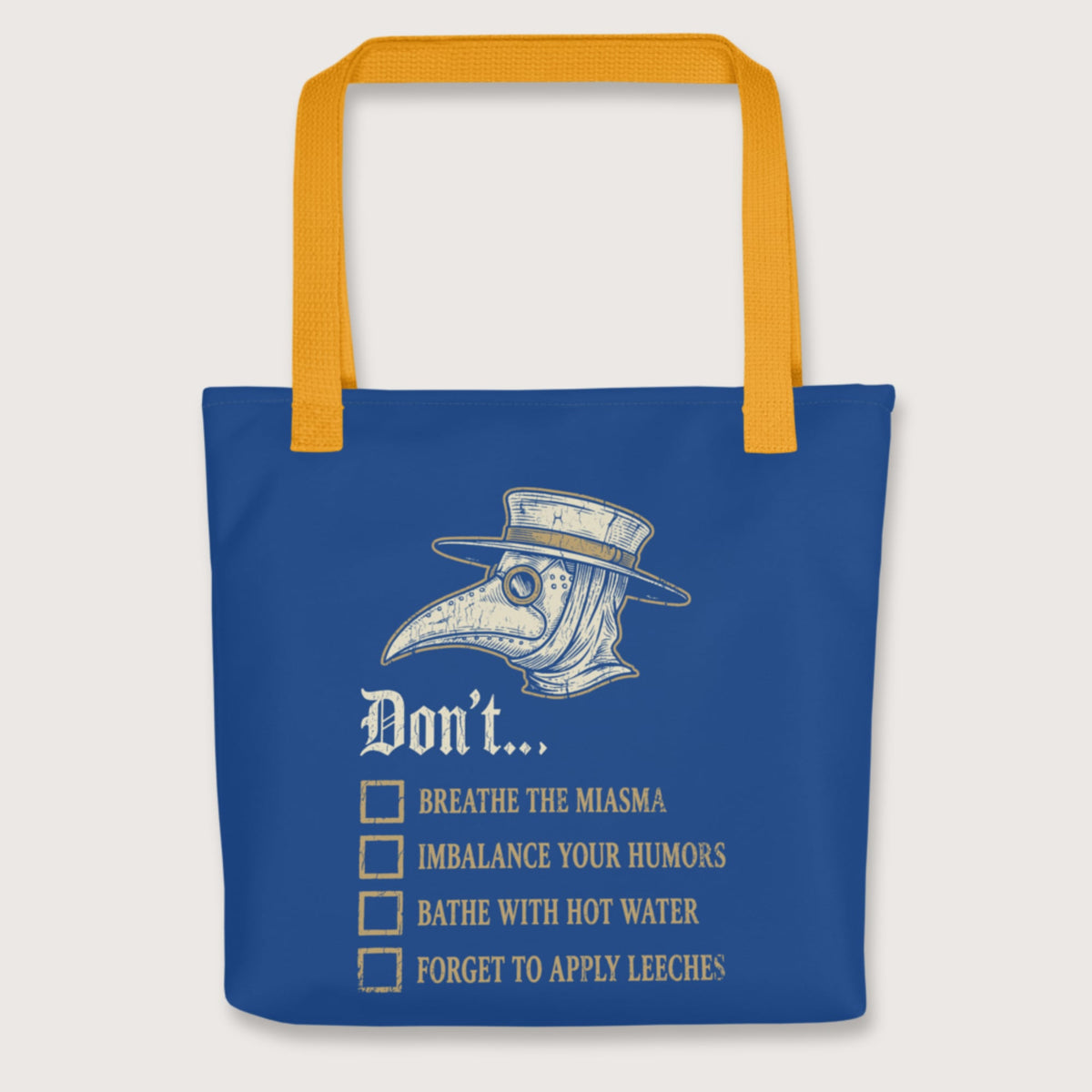 Yellow Plague Doctor Advice Bag - history buff gift by HistoHead