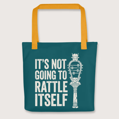 Yellow Sistrum It's Not Going to Rattle Itself Bag - history buff gift by HistoHead