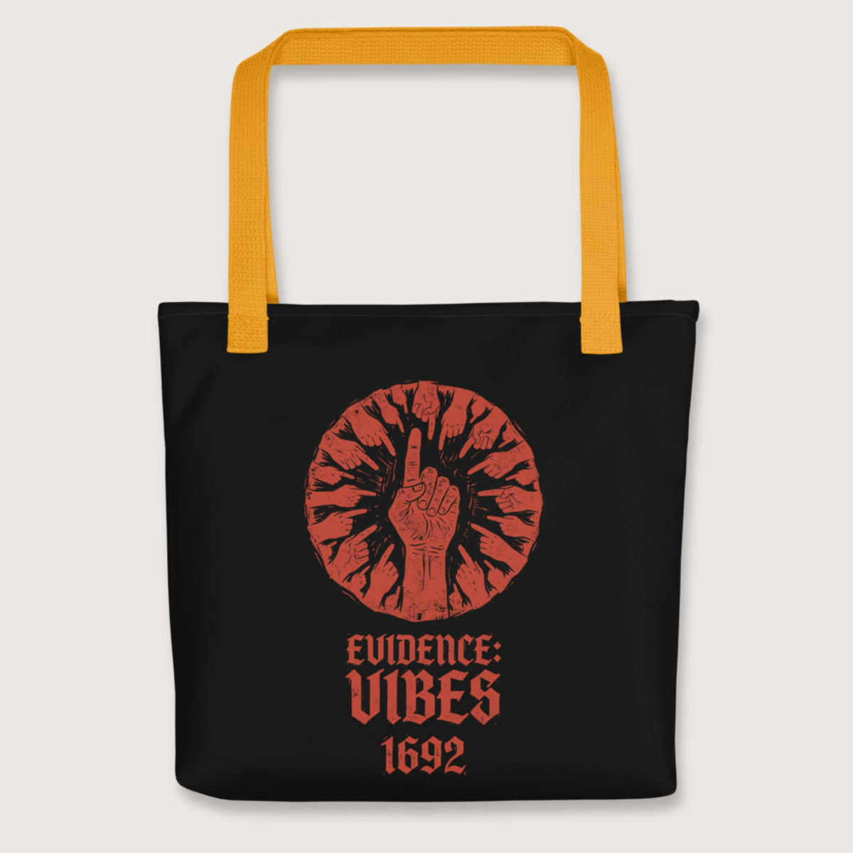 Yellow 1692 Salem Witch Trials Evidence Bag - history buff gift by HistoHead