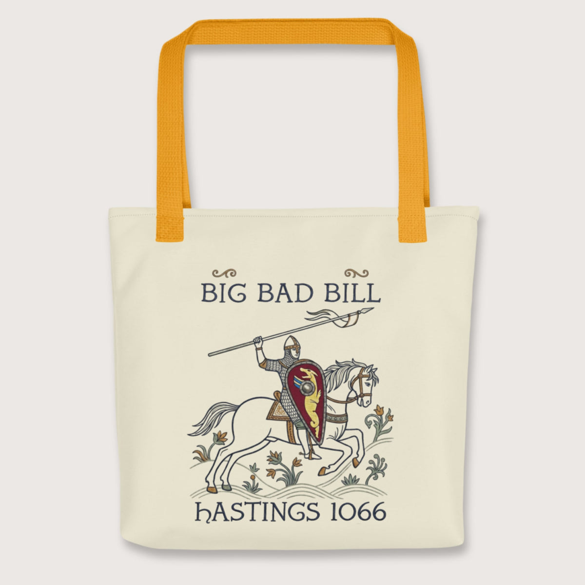 Yellow Big Bad Bill Bag - history buff gift by HistoHead