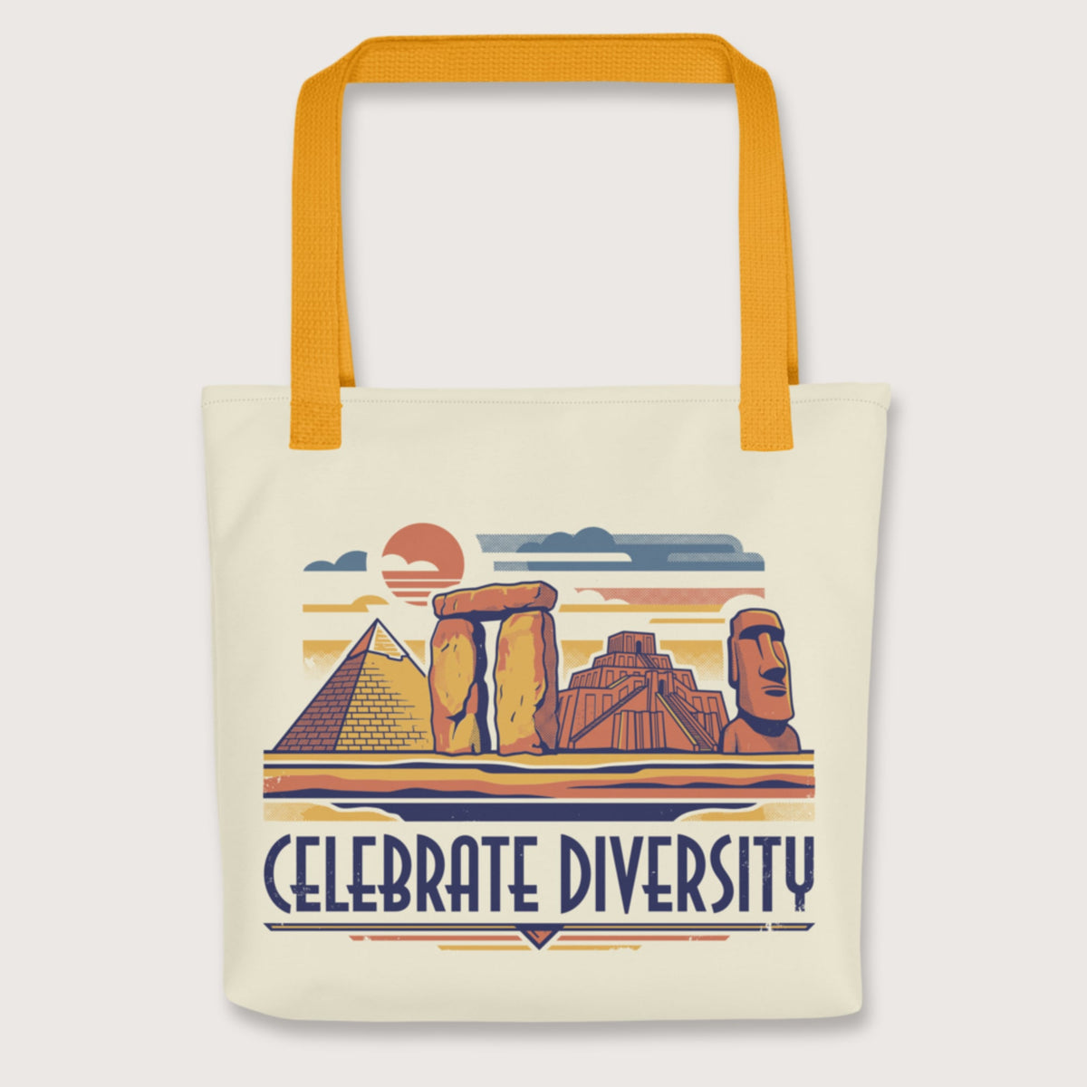 Yellow Celebrate Diversity Stone Wonders Bag - history buff gift by HistoHead