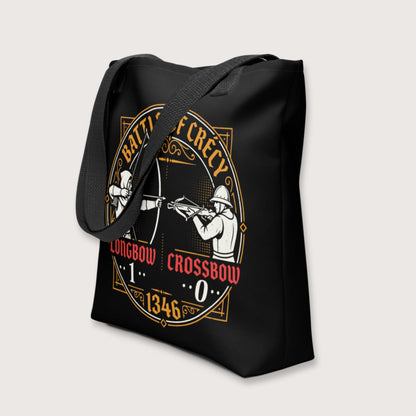Battle of Crécy Longbow vs Crossbow Bag - history buff gift by HistoHead