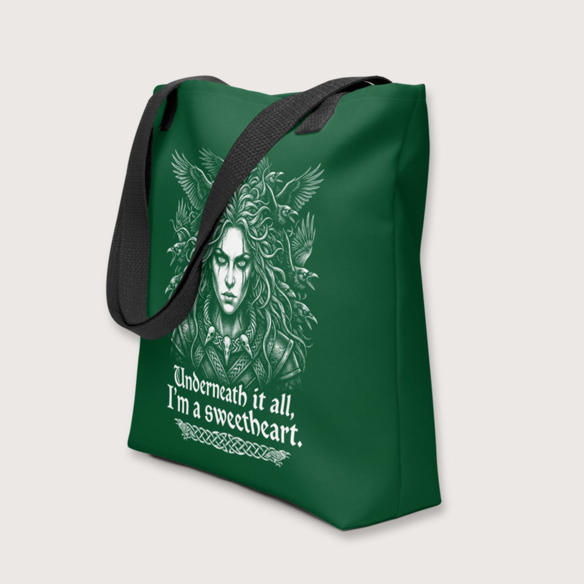 The Morrigan Underneath I'm a Sweetheart Bag - history buff gift by HistoHead