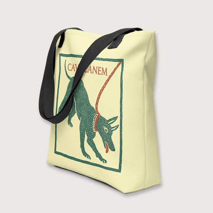Cave Canem Pompeii Mosaic Bag - history buff gift by HistoHead