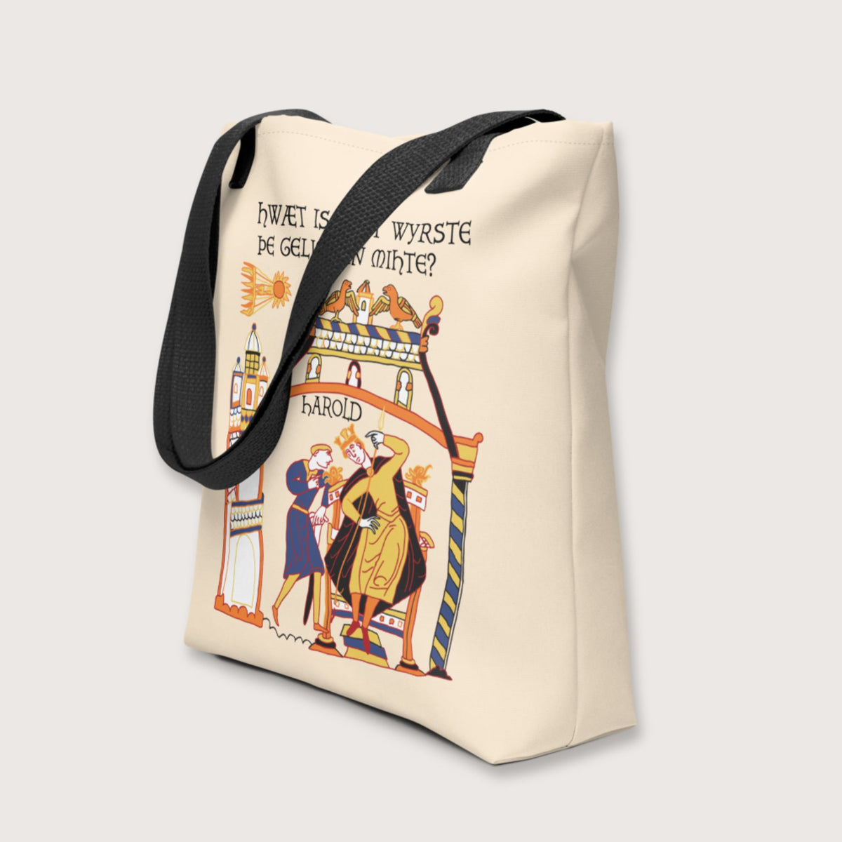 Bayeux Tapestry What's the Worst That Could Happen in Old English Bag - history buff gift by HistoHead