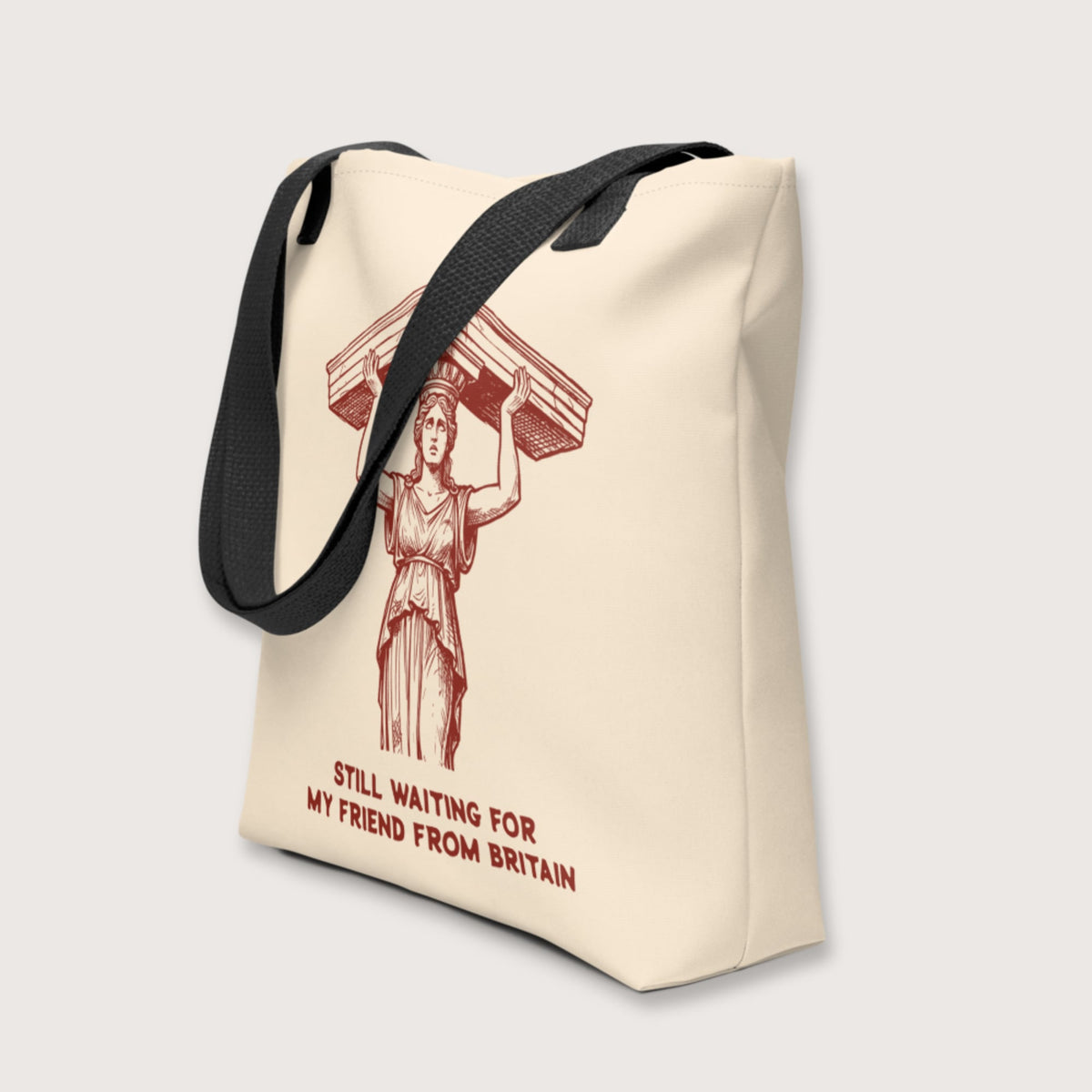 Caryatid Waiting for Her Friend Bag - history buff gift by HistoHead