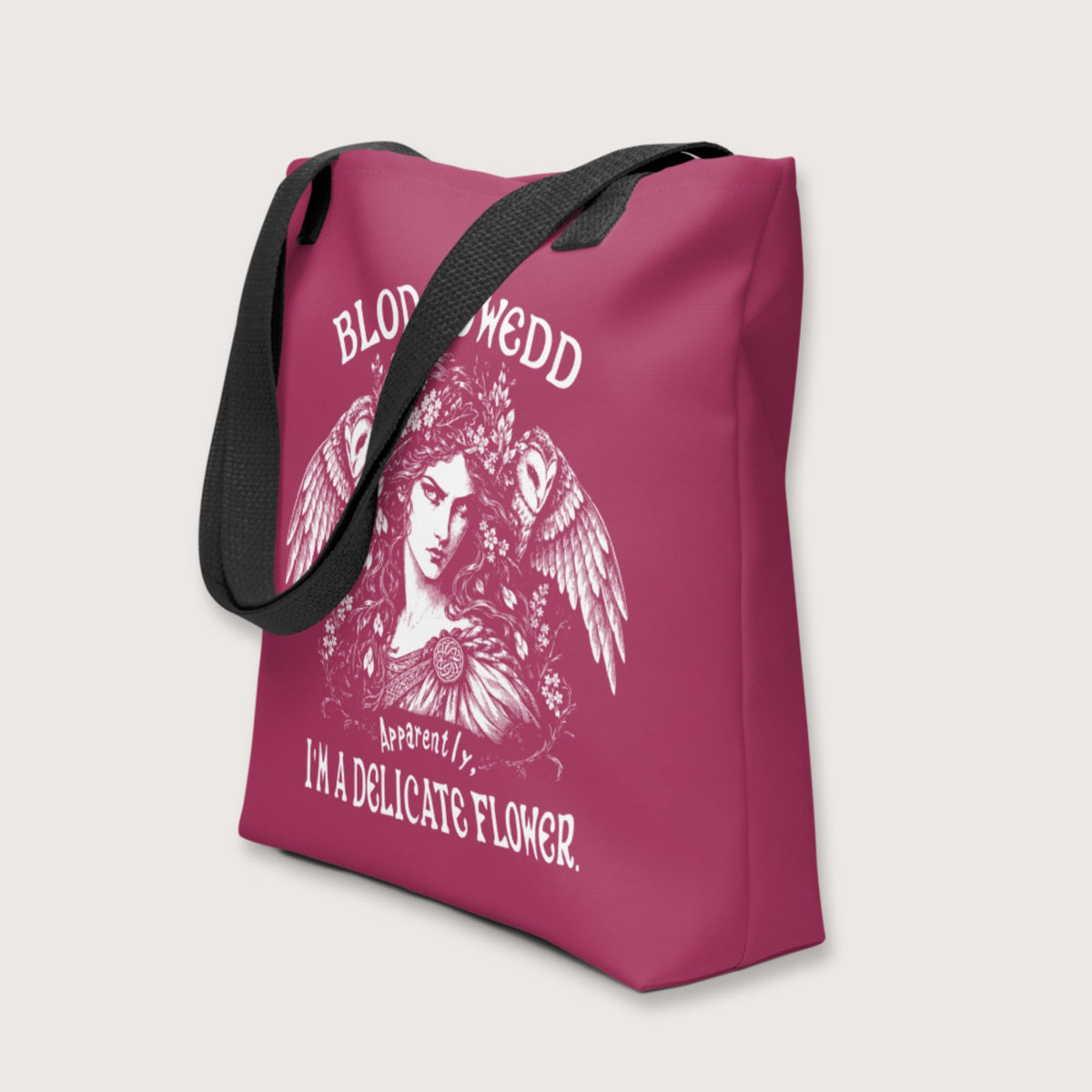 Blodeuwedd Apparently I'm A Delicate Flower Bag - history buff gift by HistoHead