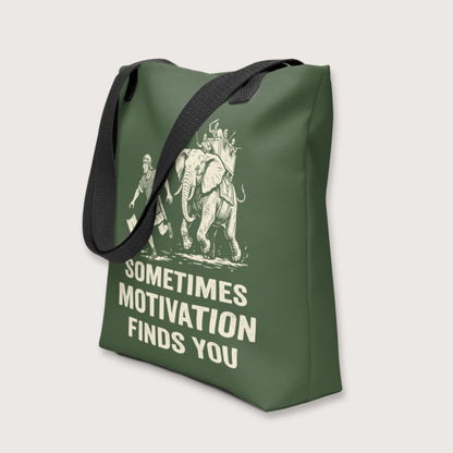 Motivation Finds You War Elephant Edition Bag - history buff gift by HistoHead