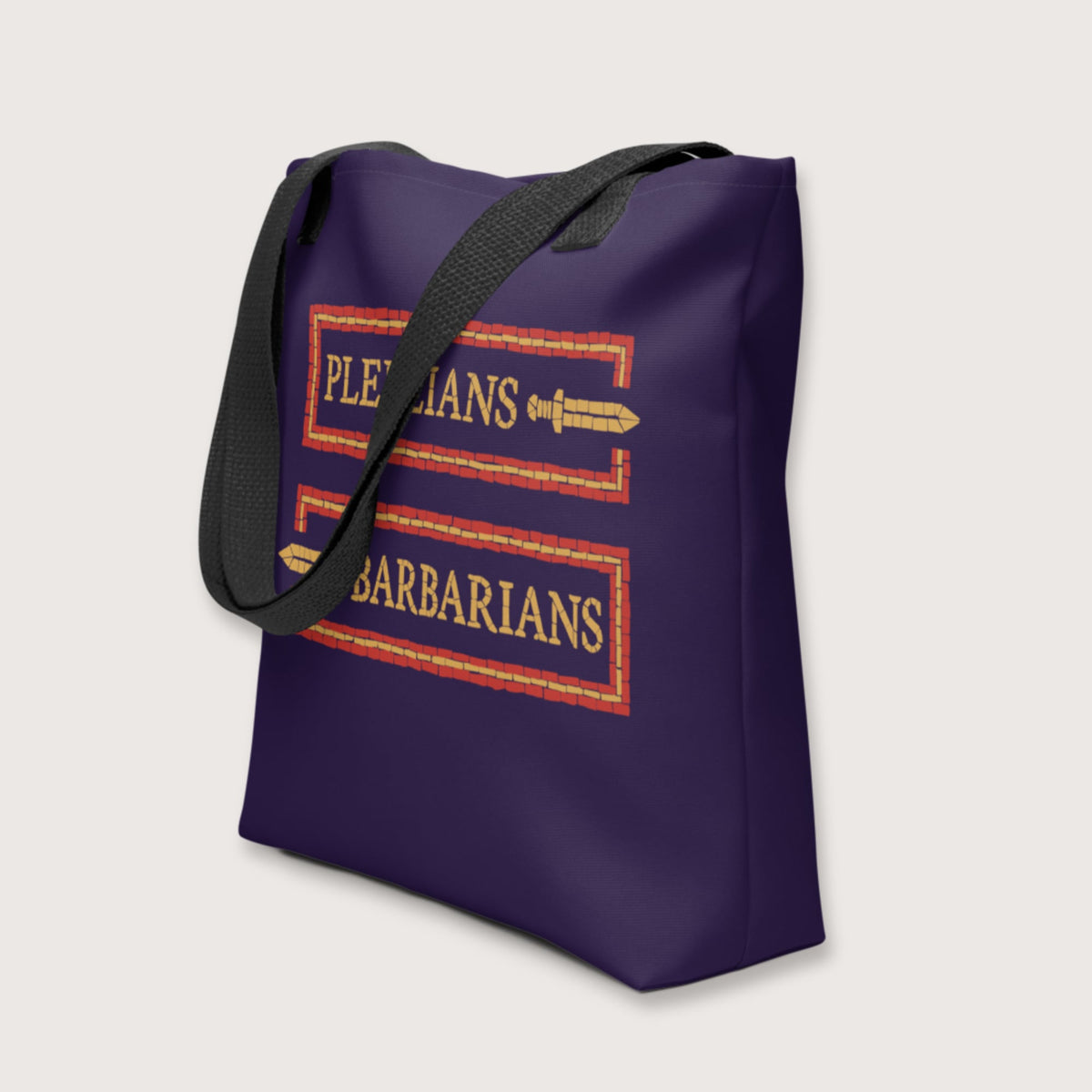 Mosaic Plebeians or Barbarians Bag - history buff gift by HistoHead