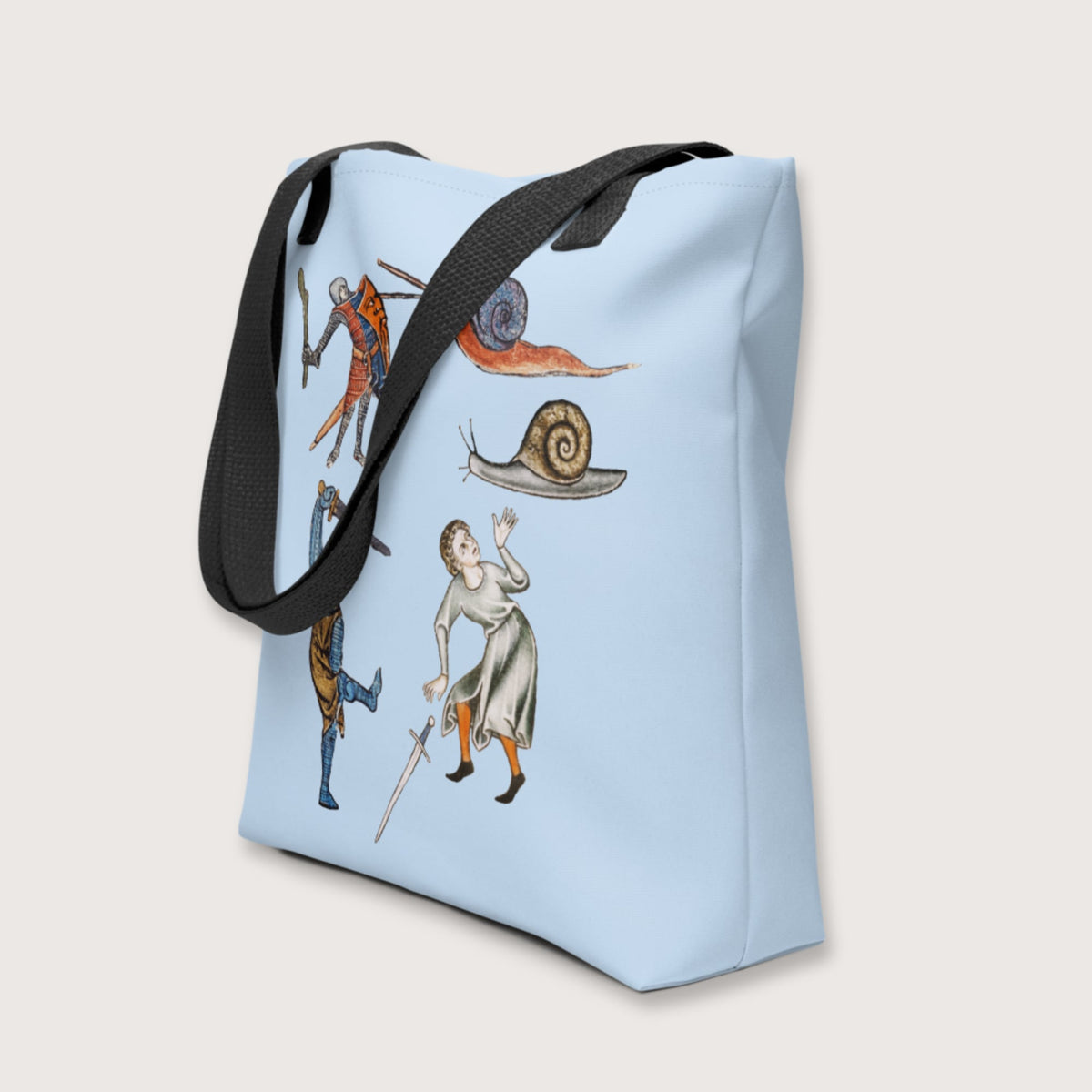 Medieval Marginalia Snail Enemy Bag - history buff gift by HistoHead