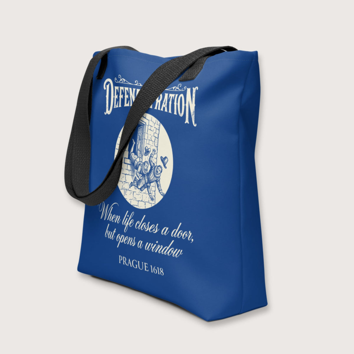 Defenestration When Life Closes A Door But Opens A Window Bag - history buff gift by HistoHead