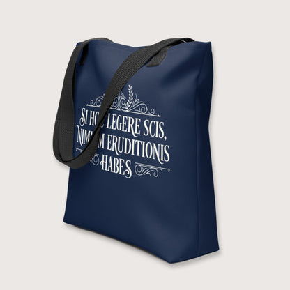 If You Can Read This You Have Too Much Education in Latin Bag - history buff gift by HistoHead