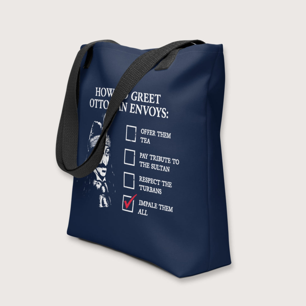 Vlad the Impaler How to Greet Guide Bag - history buff gift by HistoHead