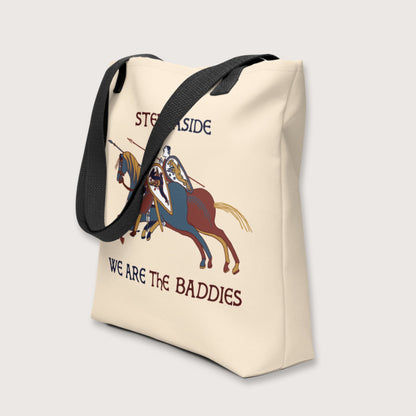 Bayeux Tapestry Step Aside We Are the Baddies Bag - history buff gift by HistoHead