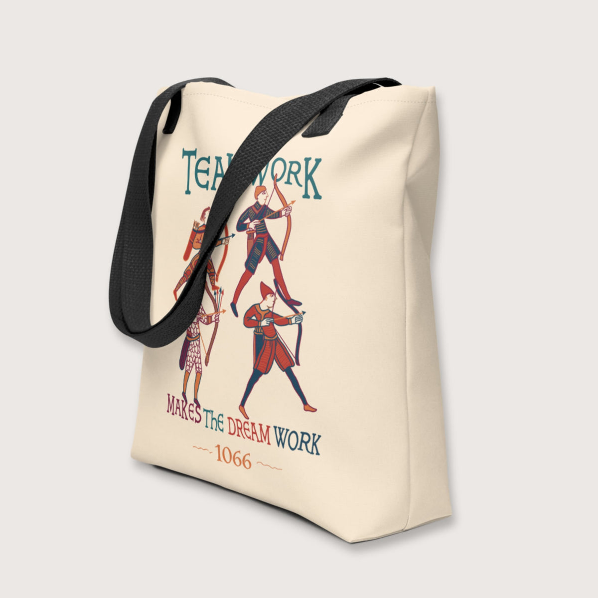 Bayeux Tapestry Teamwork Makes the Dream Work Bag - history buff gift by HistoHead