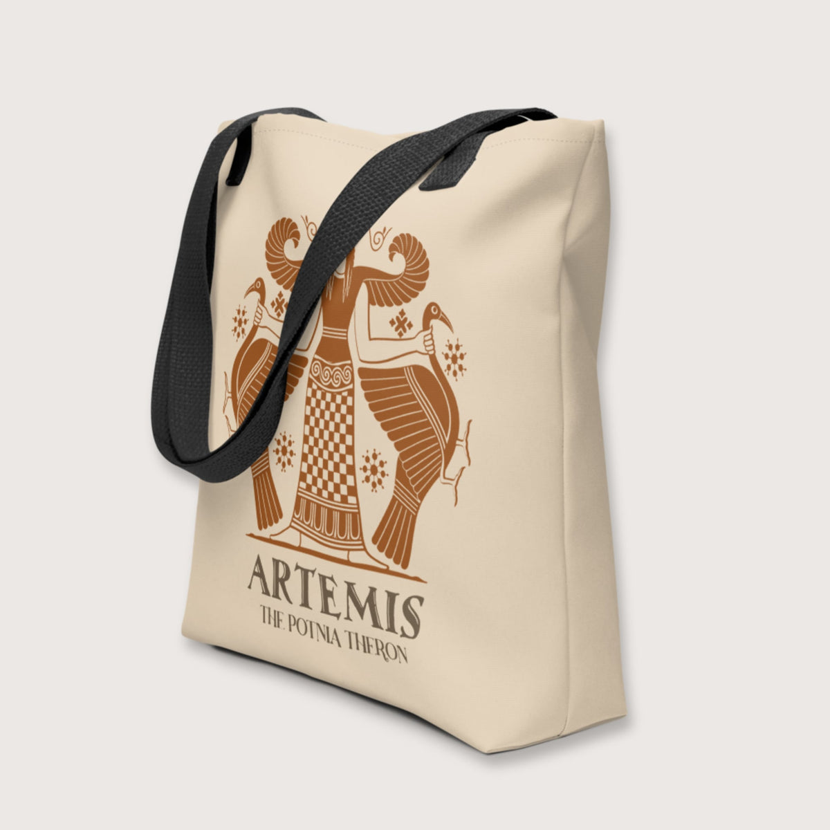 Artemis the Potnia Theron Pottery Art Bag - history buff gift by HistoHead