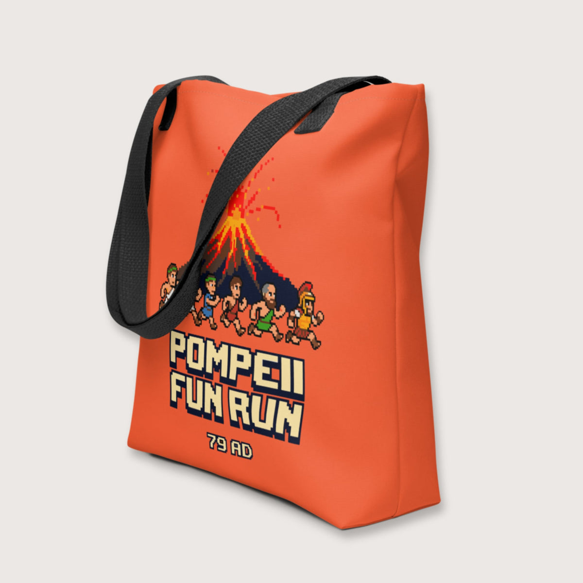 Pompeii Fun Run Pixel Art Bag - history buff gift by HistoHead