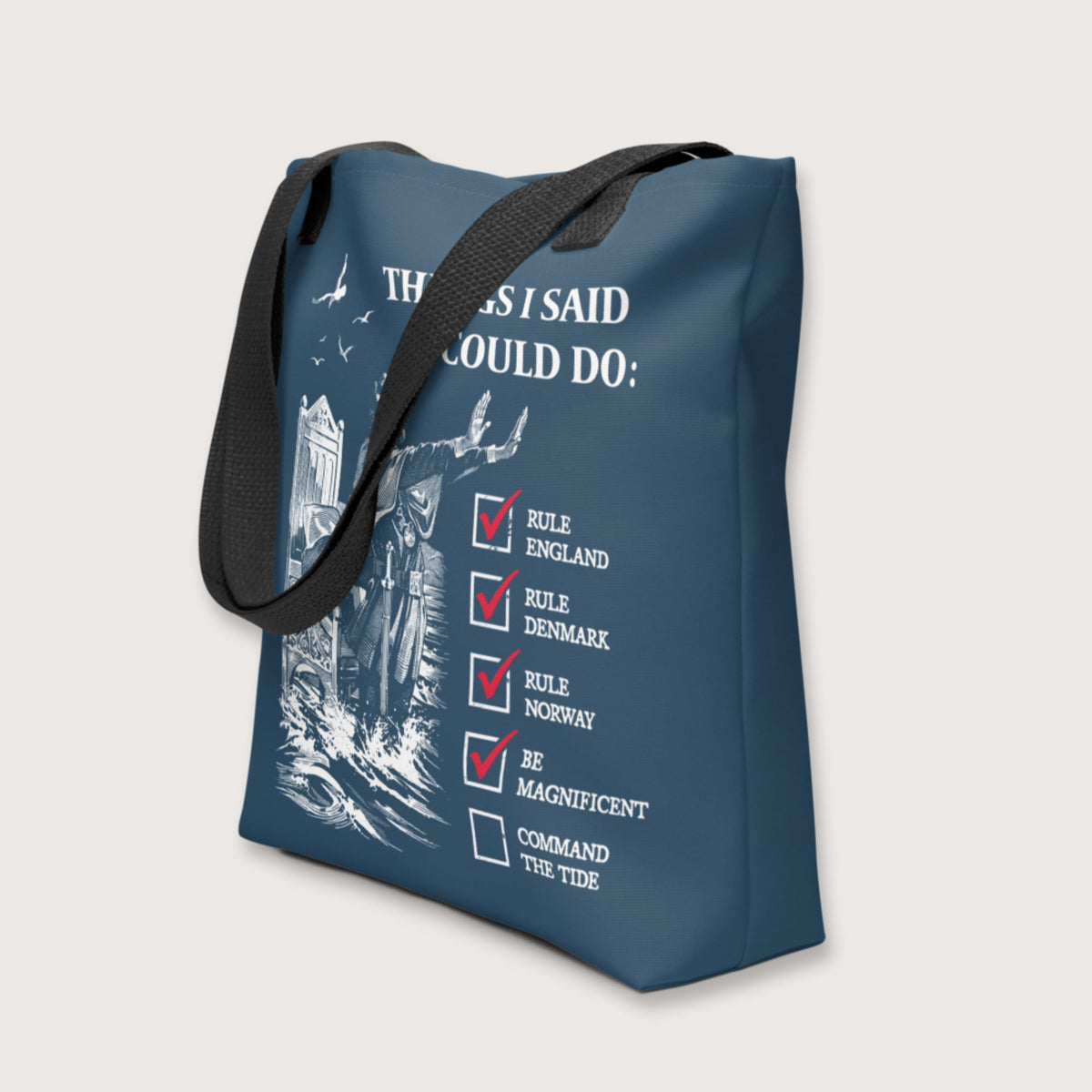 Cnut the Great Commanding the Tide Bag - history buff gift by HistoHead