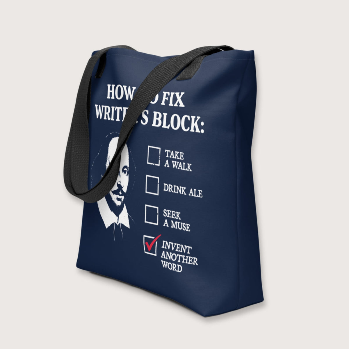 Shakespeare How to Fix Writer's Block Bag - history buff gift by HistoHead