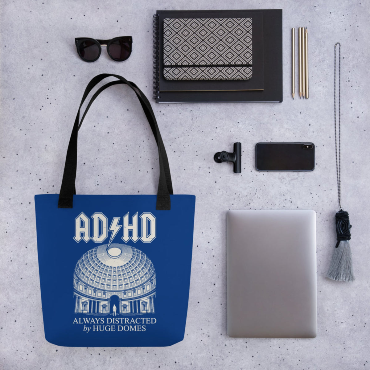Always Distracted by Huge Domes Bag - history buff gift by HistoHead