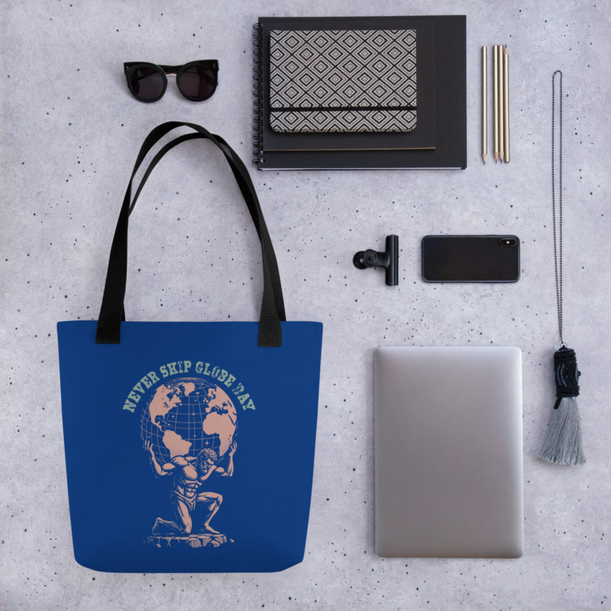 Atlas Never Skip Globe Day Bag - history buff gift by HistoHead