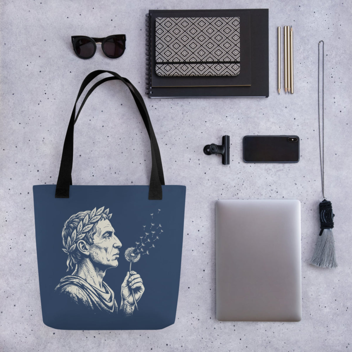 Caesar Blowing Wishes Bag - history buff gift by HistoHead