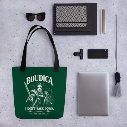 Boudica I Don't Back Down Bag - history buff gift by HistoHead