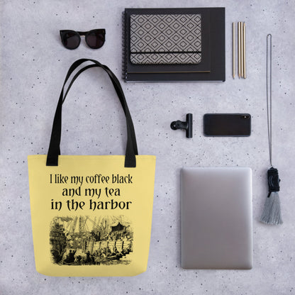 Coffee Black Tea in the Harbor Bag - history buff gift by HistoHead